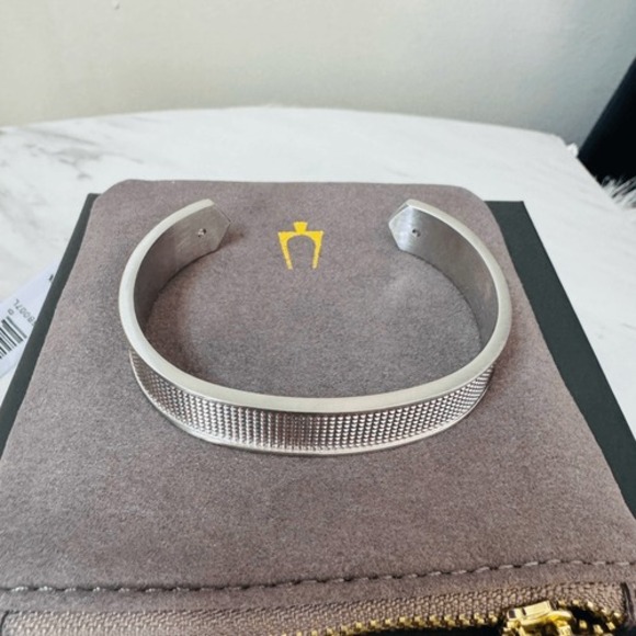 Bulova‎ Precisionist Open Cuff Bracelet, Knurled Texture Design, Silver, NWT - Picture 16 of 16